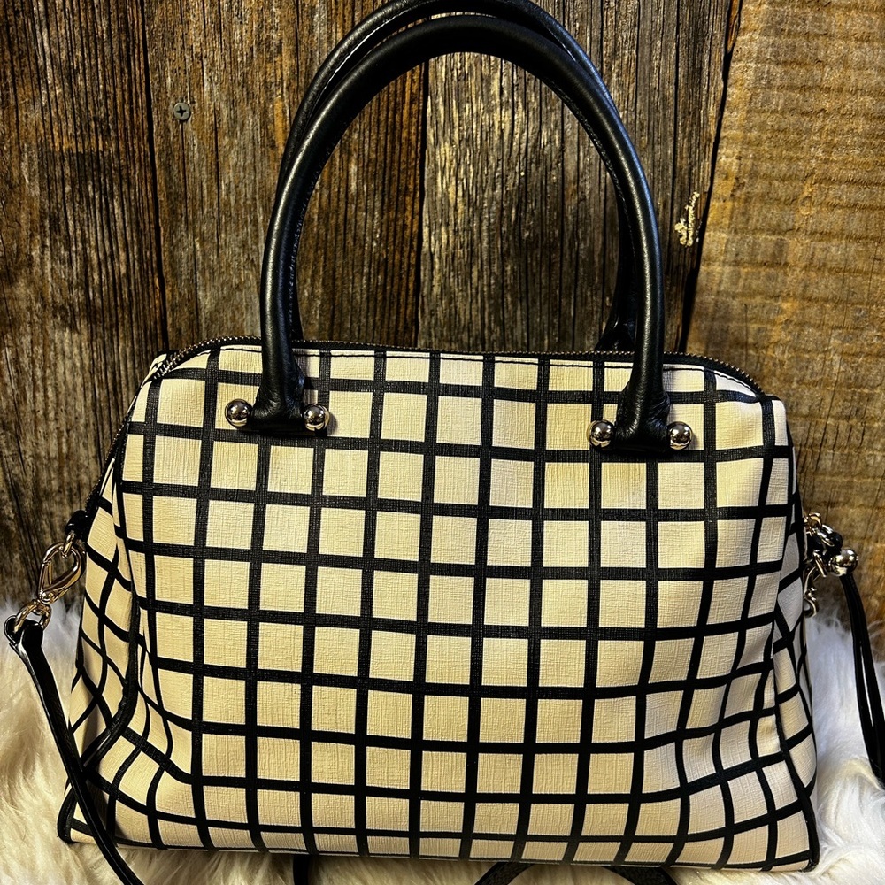 Kate Spade Purse Rachelle Brightwater Drive Black Plaid Retail $380‼️ - Picture 2 of 10